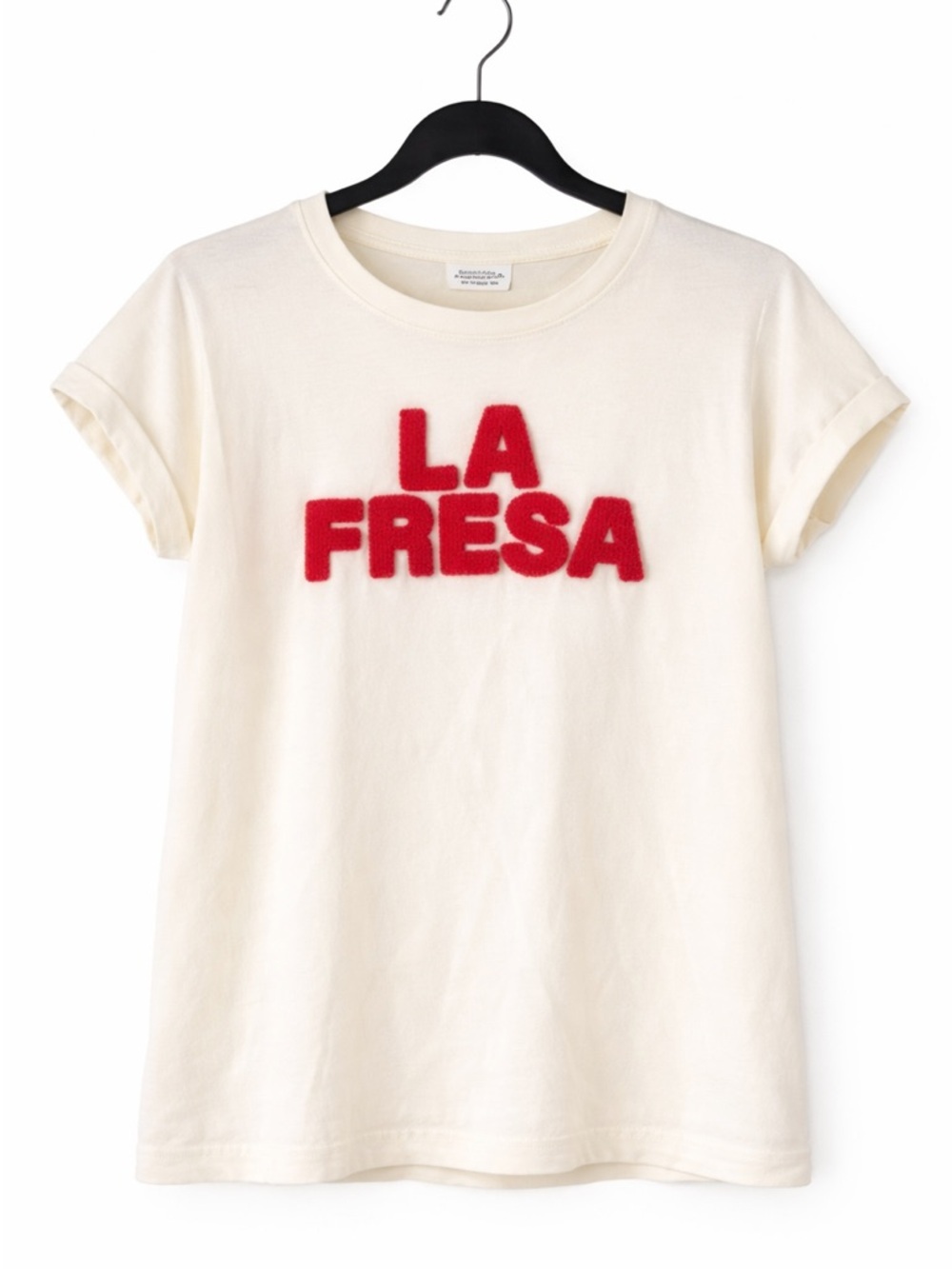 La Fresa White Graphic Tee with Red Lettering - Picture 2 of 3